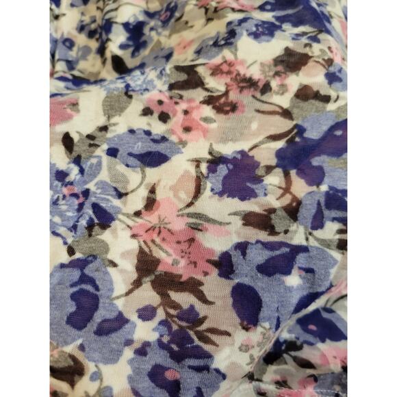 Relativity Blue Pink Floral Pattern Sleeveless Blouse Zipper Women's 1X - Picture 3 of 8